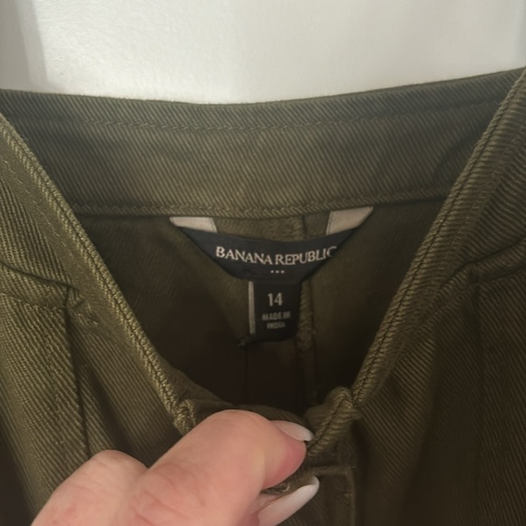 NWT banana republic olive button-down dress - Picture 4 of 4